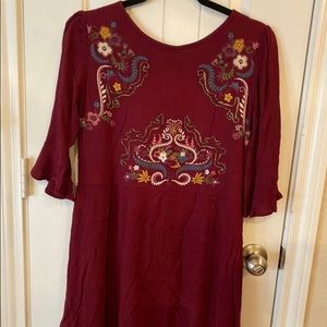 Bohemian Embroidered Dress M
